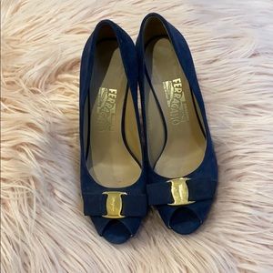 Salvatore Ferragamo suede heels